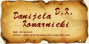Danijela Komarnički vizit kartica
